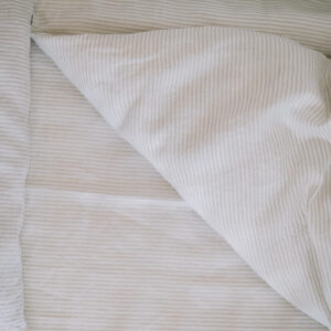 Bed Sheet Natural Small Stripes
