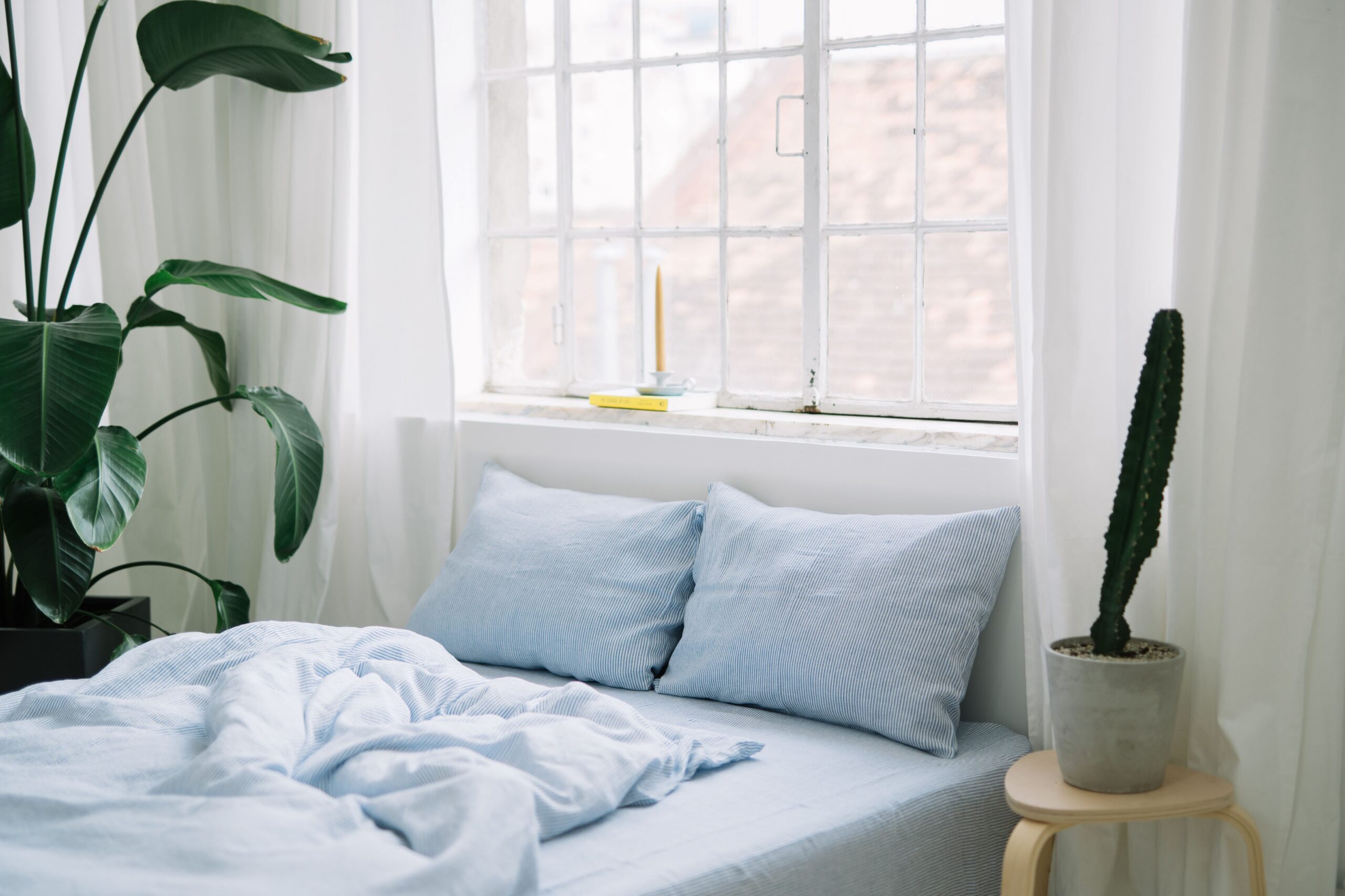 Ocean Blue Small Stripes Quilt Cover